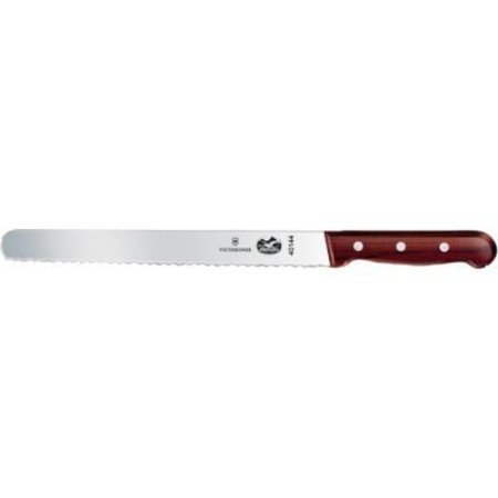 VICTORINOX SWISS ARMY Victorinox 10 Roast Beef Slicer Knife, Wavy Edge, 1.25in Wide, Rosewood Handle 40144 5.4230.25